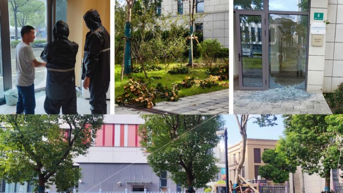 臺風“貝碧嘉”和“普拉?！眮硪u! 甘建投商務廣場全力出擊、守護平安